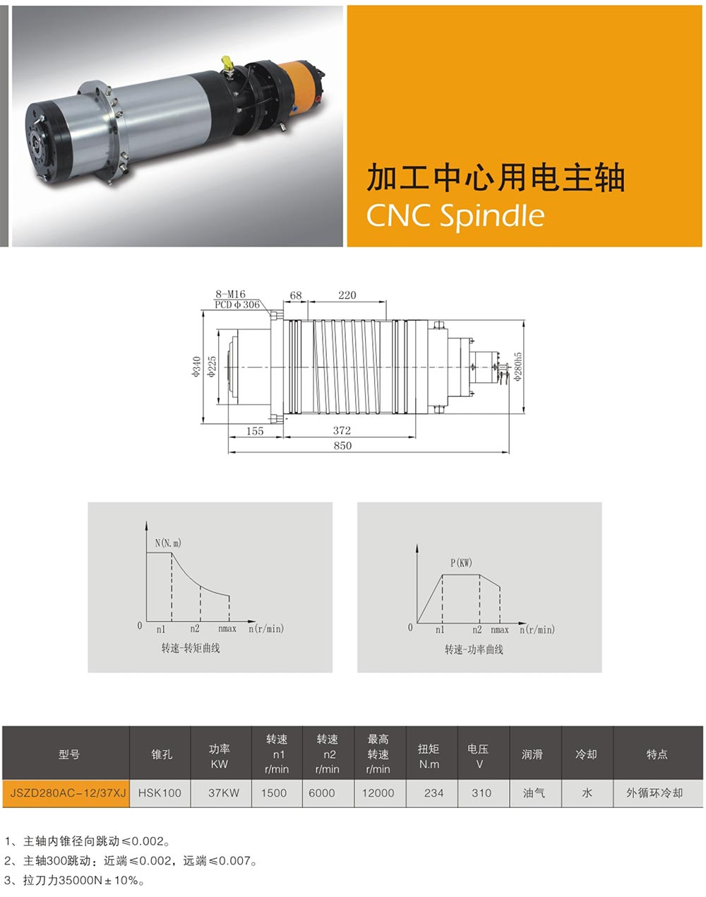 电主轴选型计算