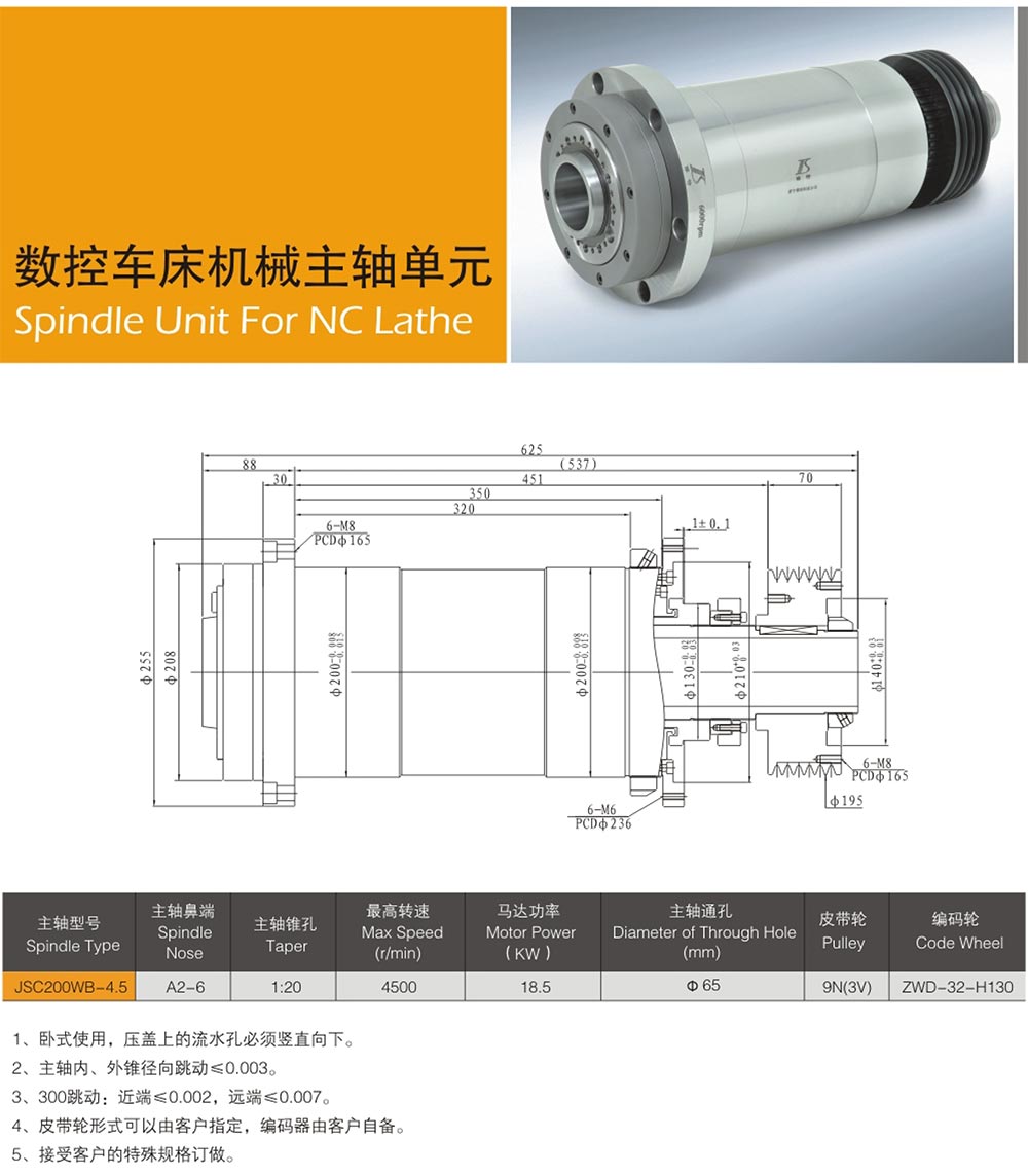 数控机床主轴类型